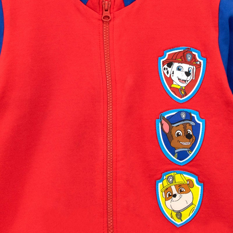 Paw Patrol Jacket | Jackets for Boys | Chase Rubble Marshall | Kids Zip Up Sweater Size 4 Red - Image 2