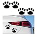Suvnie 4 PCS Bling Dog Paw Car Decal Crystal Rhinestone Dog Paw Print Stickers Auto Bumper Window Laptops Decor Emblem Decal Sparkly Exterior Car Accessories for Women Girls Black - Image 2