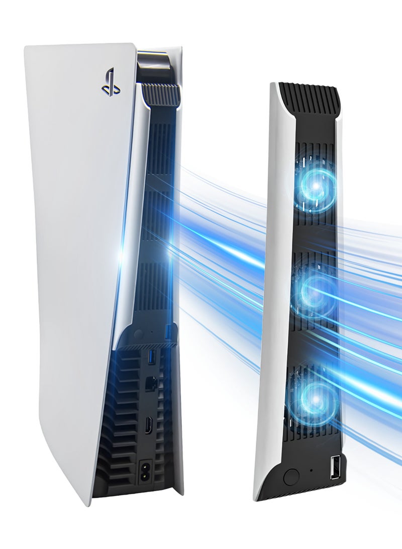 Cooling Fan for Playstation 5, External Efficient Low-Noise System, Compatible with PS 5 Disc and Digital Editions - USB-Powered,High-Performance PS5 Console Accessories - Image 1