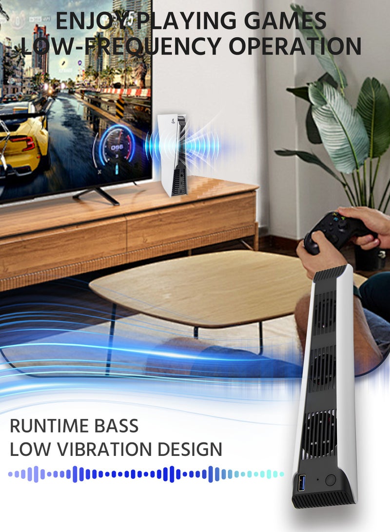 Cooling Fan for Playstation 5, External Efficient Low-Noise System, Compatible with PS 5 Disc and Digital Editions - USB-Powered,High-Performance PS5 Console Accessories - Image 4