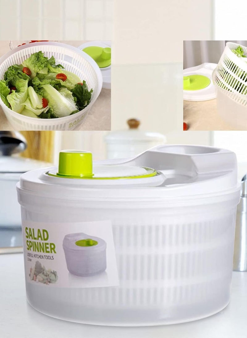 Festive Gallery Fruits and Vegetables Dryer, Dry Off Drain Lettuce with Ease for Tastier Salads Hollow Basket, Hand-Cranked Vegetable Dehydrator Kitchen Washing Drying - Image 1