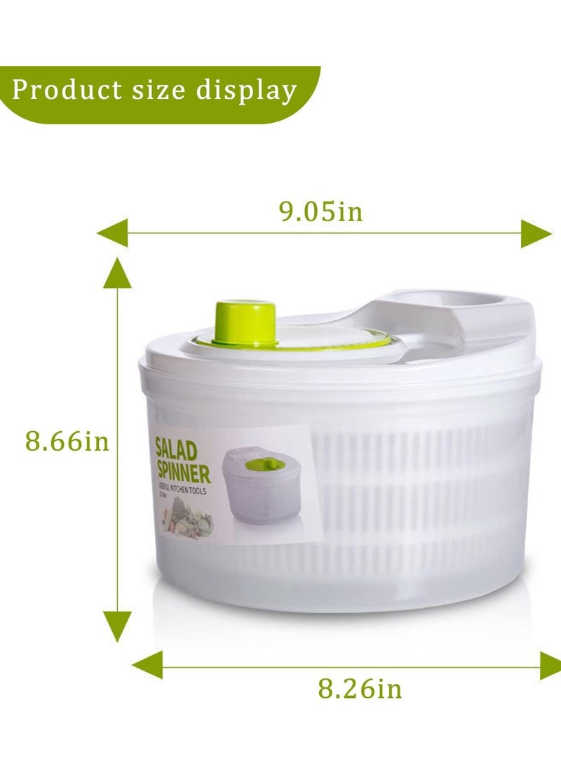 Festive Gallery Fruits and Vegetables Dryer, Dry Off Drain Lettuce with Ease for Tastier Salads Hollow Basket, Hand-Cranked Vegetable Dehydrator Kitchen Washing Drying - Image 2