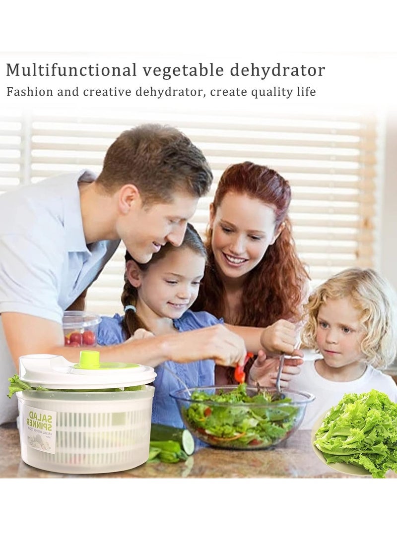 Festive Gallery Fruits and Vegetables Dryer, Dry Off Drain Lettuce with Ease for Tastier Salads Hollow Basket, Hand-Cranked Vegetable Dehydrator Kitchen Washing Drying - Image 3