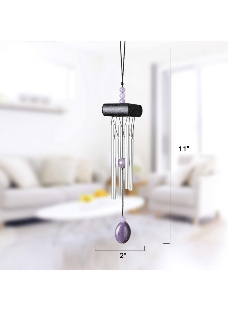 unime Wind Chimes, Creative Design 2 Pack Beautiful Garden Chimes, Portable Metal Wind Chimes for Home Garden Decoration, Small Size - Image 2