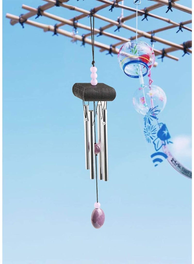unime Wind Chimes, Creative Design 2 Pack Beautiful Garden Chimes, Portable Metal Wind Chimes for Home Garden Decoration, Small Size - Image 5