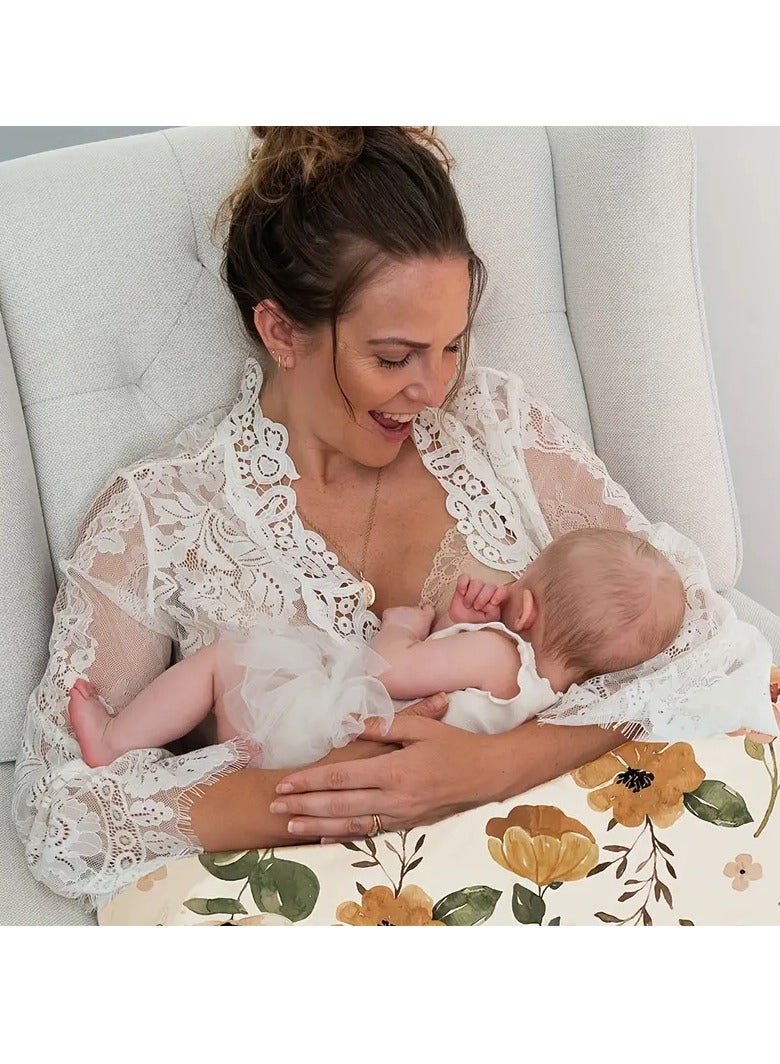 غطاء وسادة رضاعة متعدد الوظائف مكون من قطعة واحدة للأمهات على شكل حرف C مناسب لحديثي الولادة والرضع والأطفال الصغار - Image 5