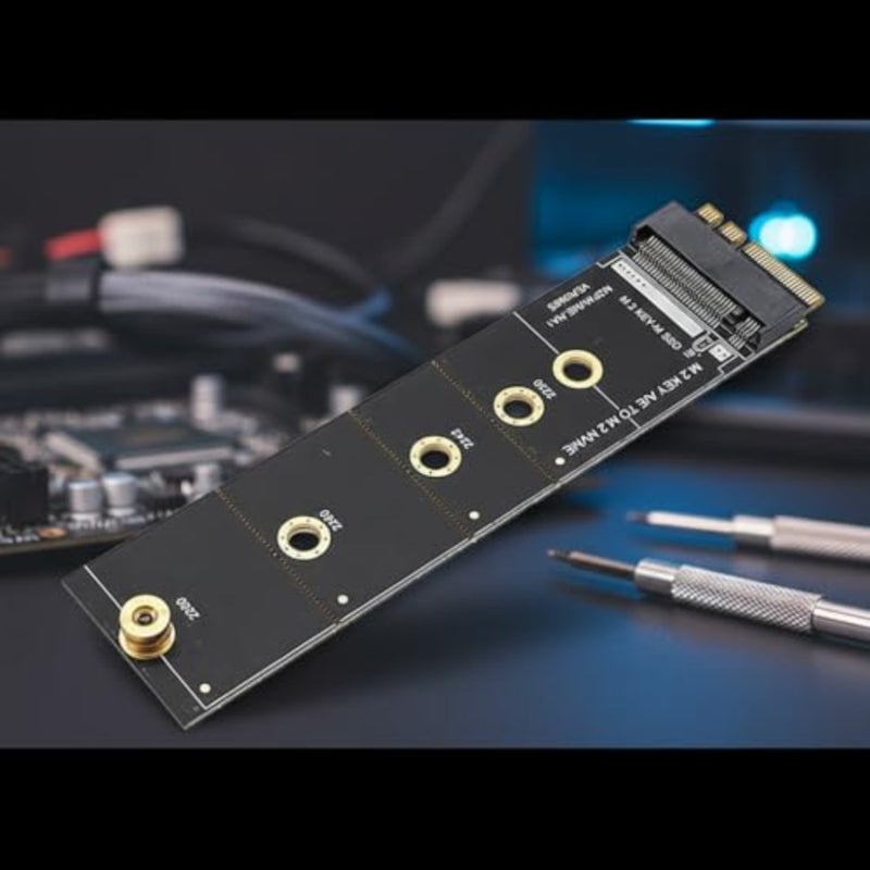 لاسلكي لـ M.2 A/E لفتحة المفاتيح إلى M.2 لـ M لمفتاح WiFi ومحول متوافق مع بلوتوث لـ NVMe PCI لبطاقة Express M.2 Nvme Ssd M2 Key A-E إلى M2 NVME محول بطاقة المحول - Image 5