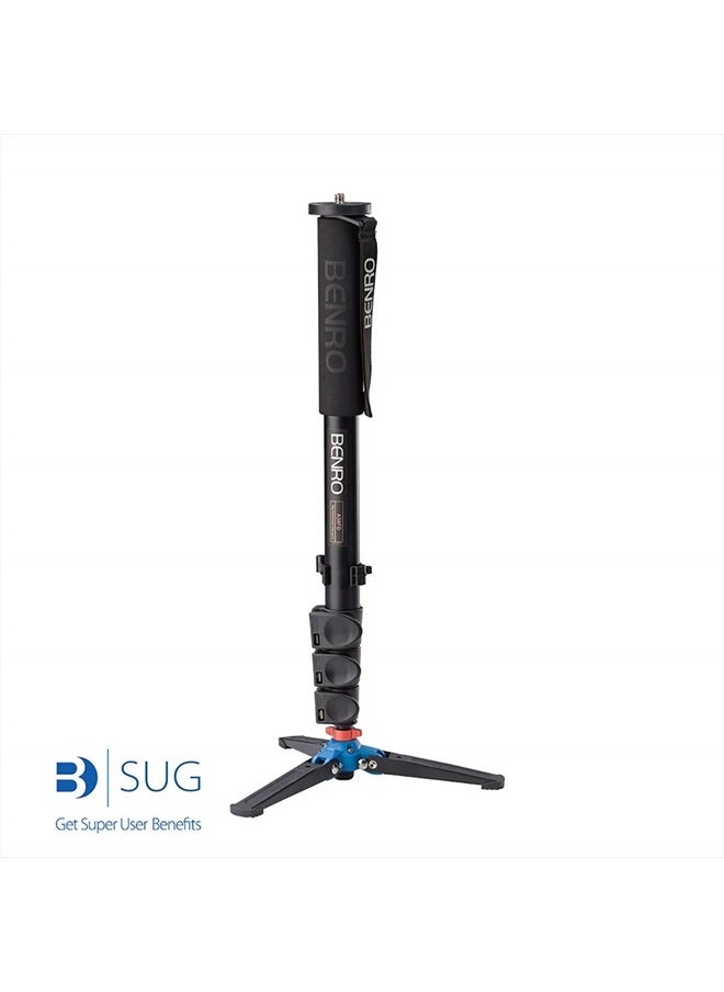BENRO VT2 3-Leg Locking Base Accessory Fits Monopods with Removeable 3/8-Inch Threaded Foot (Black)  - Image 2