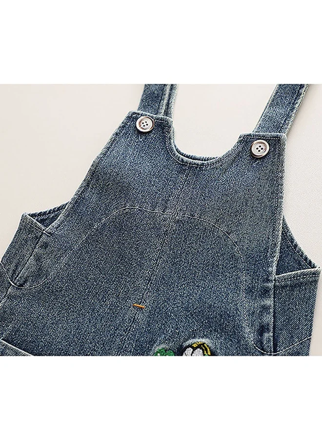 LITTLE SURPRISE BOX Box Denim Alligator Dungary Style 2 pc clothing set for Toddlers/Kids-4-5Y