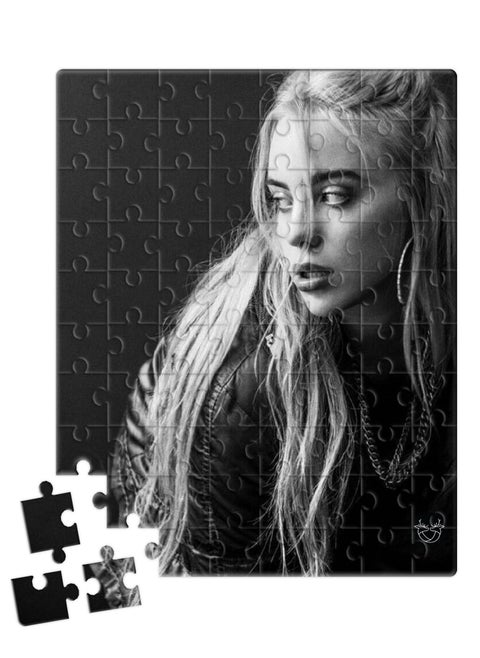 Puzzle printed with Billie Eilish design