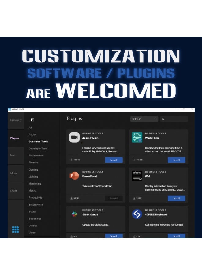 Stream Controller - Streaming Keyboard Deck with 15 LCD Macro Keys Customizable to Trigger Actions in OBS Twitch YouTube Compatible with PC & Mac for Content Creators Streaming Gaming