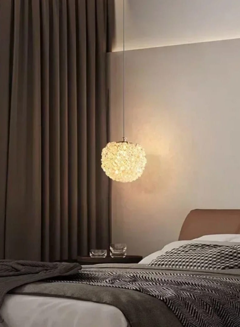 ثريا نجف سقف مودرن شكل كروي بثلاث اضاءات  مقاس 15 سم  ارتفاع السلك 2 متر - Image 1