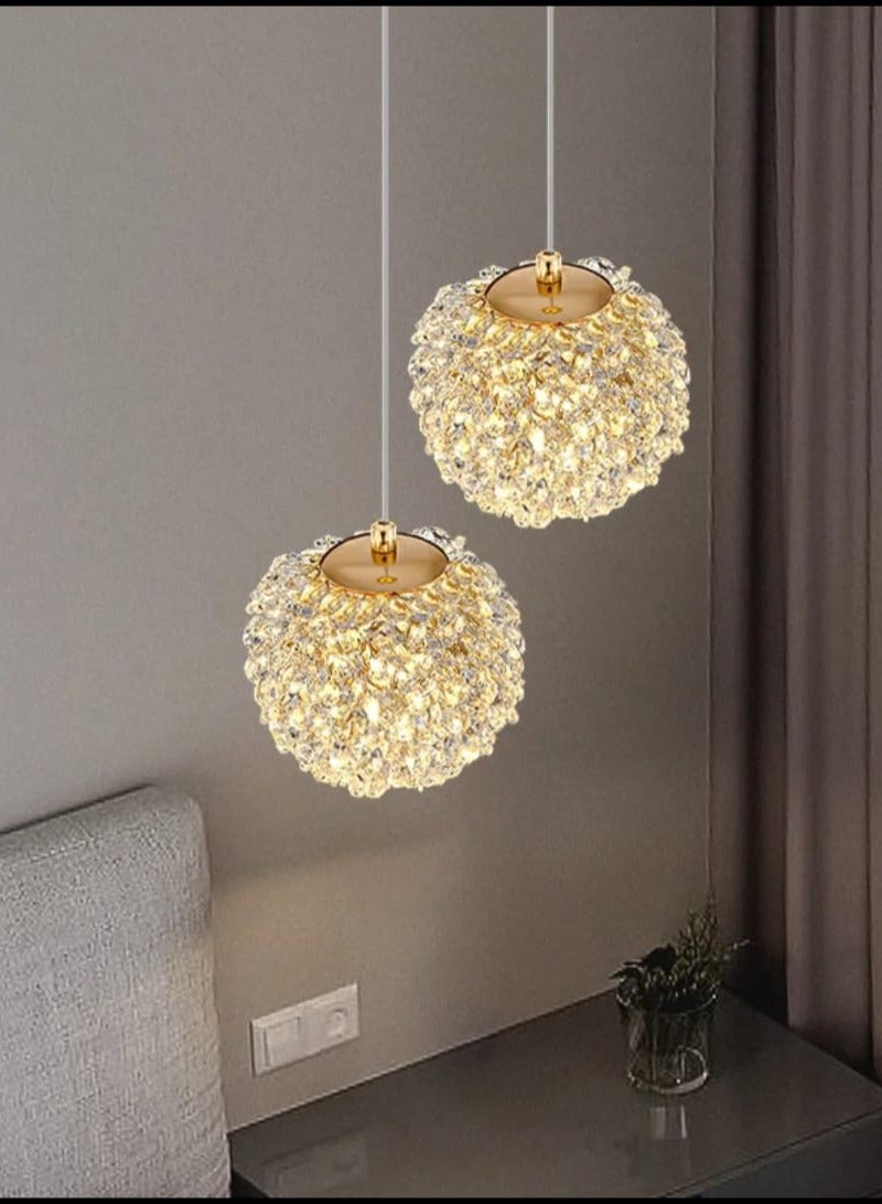 ثريا نجف سقف مودرن شكل كروي بثلاث اضاءات  مقاس 15 سم  ارتفاع السلك 2 متر - Image 2