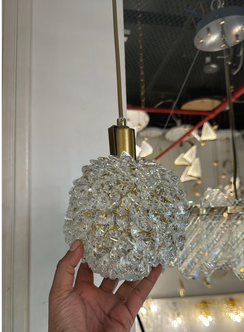 ثريا نجف سقف مودرن شكل كروي بثلاث اضاءات  مقاس 15 سم  ارتفاع السلك 2 متر - Image 4