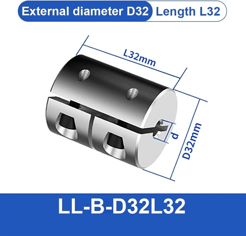 Shaft Coupling LL D32L32/42/45 Spider Rigid Motor Connector Coupler Aluminium Universal Joint 3D Printer Cardan(LL-B-D32L45-15X15) - Image 5