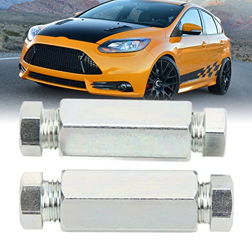 BORDSTRACT Brake Pipe Connectors, 2Pcs/Set Brake Pipe Joiners 3/8in Inline Female + Male Nuts Replacement for British USA Cars Repairing Extending Original Pipework - Image 3