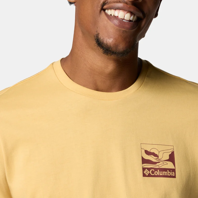 Columbia Yellow Men's Explorers Canyon T-Shirt for Men | Best Price UAE
