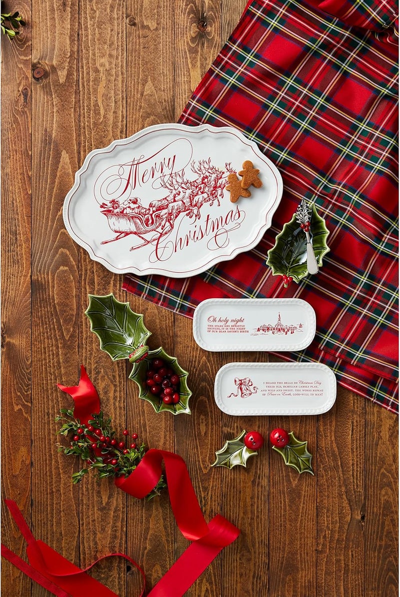 Mud Pie Holly Tidbit Set bowl 2 12 x 5 34  spreader 5 12 GREEN - Image 2