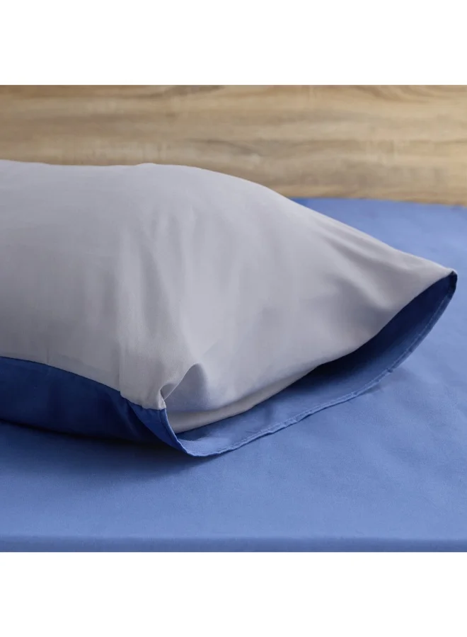 Home Box Derby 2-Piece Reversible Microfiber Twin Comforter Set 160 X 220 Cm