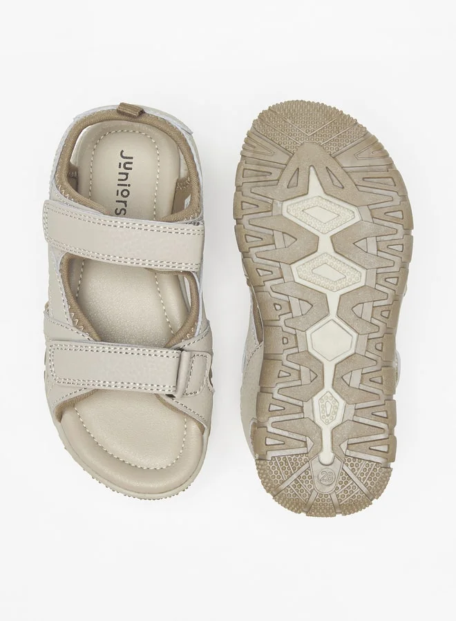 JUNIORS Boys Panelled Sandals with Hook and Loop Closure