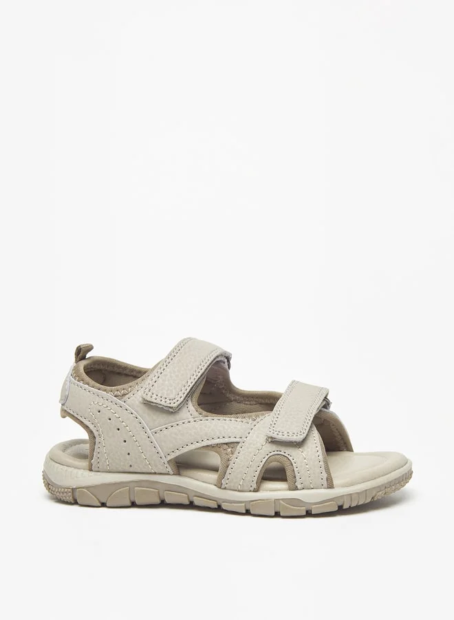 JUNIORS Boys Panelled Sandals with Hook and Loop Closure