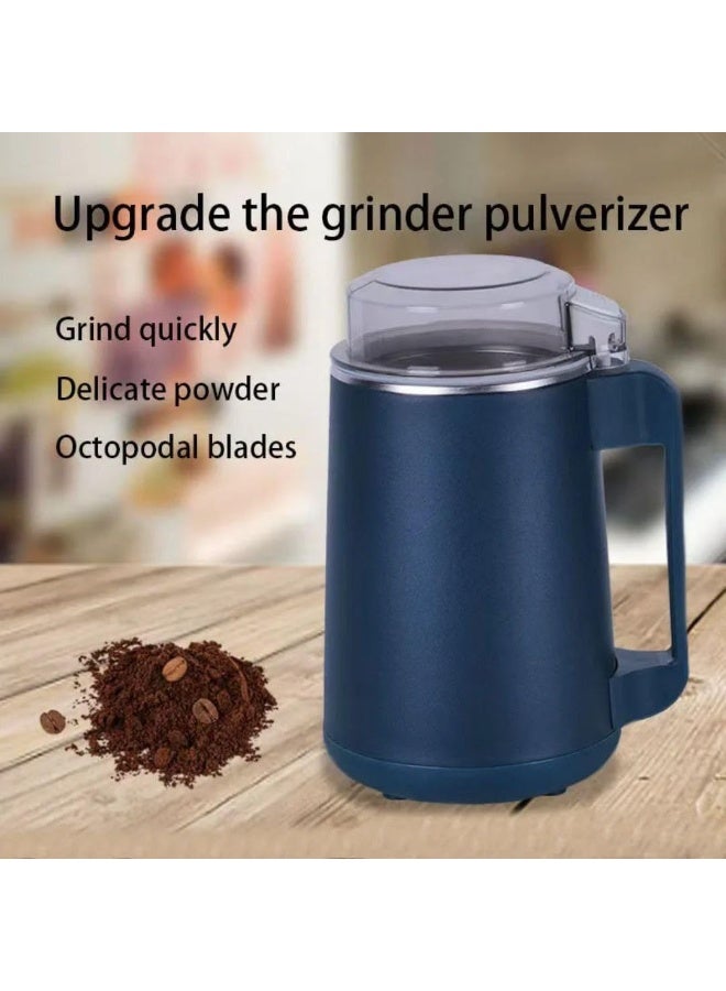 مطحنة حبوب قهوة و توابل كهربائية متعددة الوظائف، مطحنة قهوة مع سكين ضرب من الفولاذ المقاوم للصدأ وغطاء شفاف، سعة 600 مل لحبوب القهوة والمكسرات والتوابل والحبوب والأعشاب - Image 3