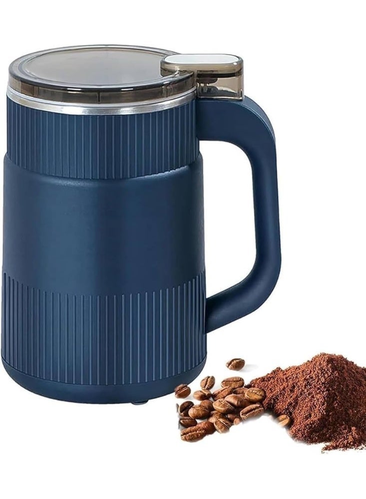 مطحنة حبوب قهوة و توابل كهربائية متعددة الوظائف، مطحنة قهوة مع سكين ضرب من الفولاذ المقاوم للصدأ وغطاء شفاف، سعة 600 مل لحبوب القهوة والمكسرات والتوابل والحبوب والأعشاب - Image 1