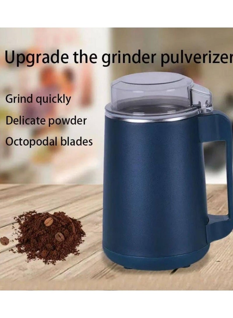 Electric Coffee and Spice Grinder, 300W Motor, Stainless Steel 8-Blade Design, Clear Lid, for Beans, Nuts, Herbs, Grains - Image 3