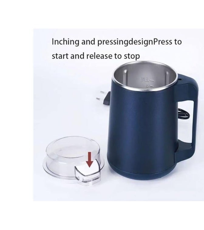 Electric Coffee and Spice Grinder, 300W Motor, Stainless Steel 8-Blade Design, Clear Lid, for Beans, Nuts, Herbs, Grains - Image 2