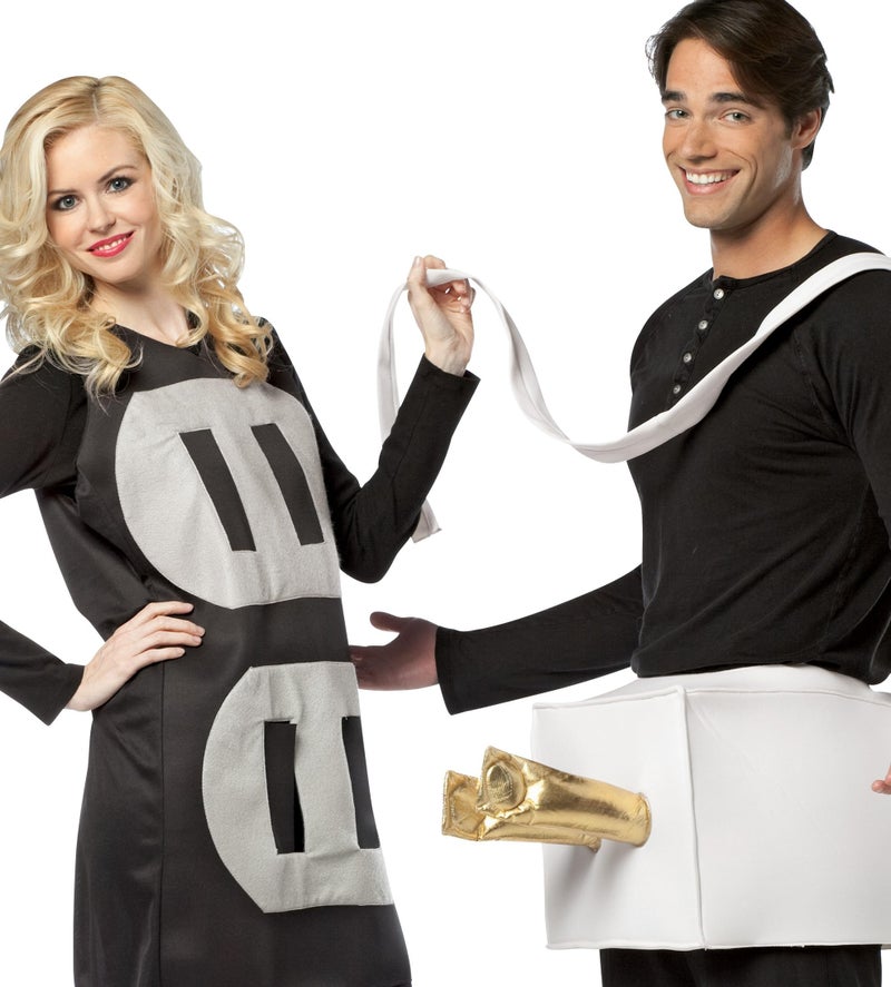 Rasta Imposta Lightweight Plug and Socket Couples Costume, Black/White, One Size - Image 4