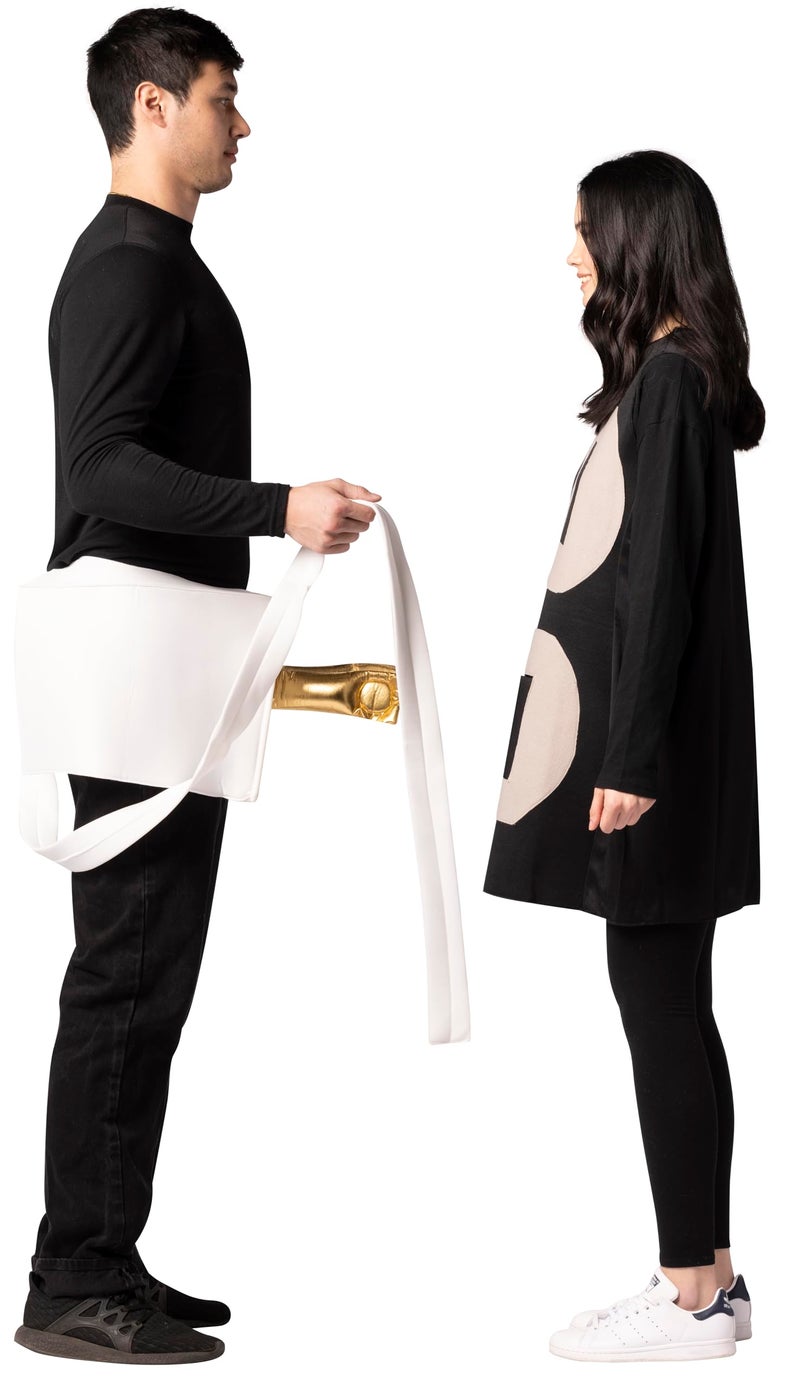 Rasta Imposta Lightweight Plug and Socket Couples Costume, Black/White, One Size - Image 3
