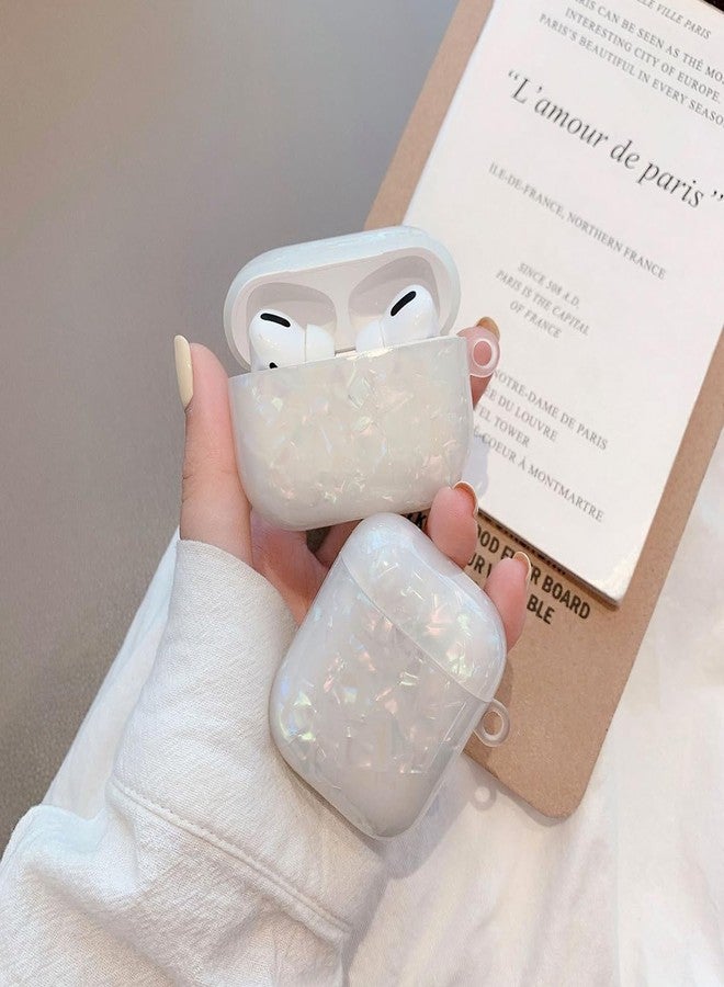 OTOPO Cute Case for Airpods Pro/Pro 2 Gen Cover Girl Women with Cleaner Pen, Shell Pattern Airpods iPod Pro 2nd/1st Generation Cover Protective Skin with Luxury Pearl Keychain 2023/2022/2019, Colorful - Image 3