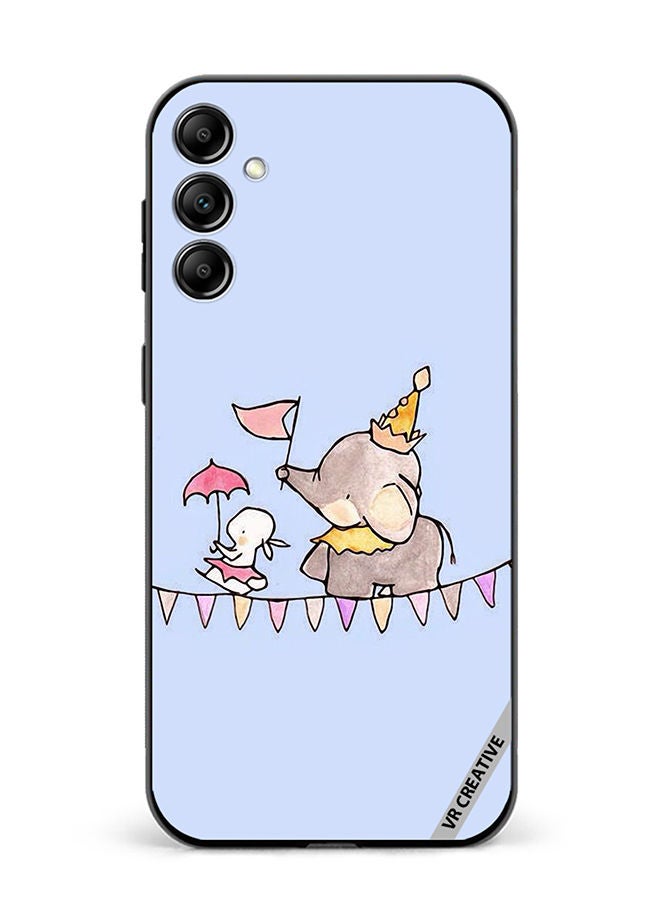 VR CREATIVE Protective Case Cover For Samsung Galaxy A14 5G/A14 Merry Elephant Design Multicolour - Image 1