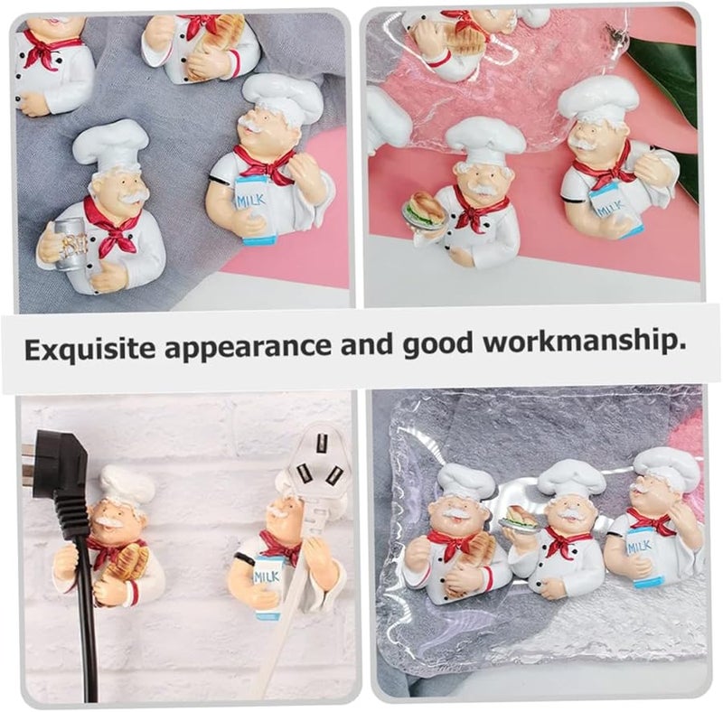 Chef Design Adhesive Cable Clips Cord Management Wall Mount Organizer White 6 Pack - Image 3