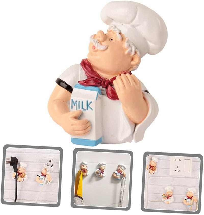 Chef Design Adhesive Cable Clips Cord Management Wall Mount Organizer White 6 Pack - Image 5