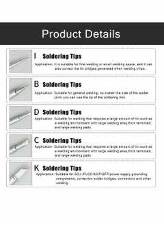 Y&D Soldering Iron Tip, Universal Replacement Tip Lead Free Screwdriver, 900m Tool Kit for Station, Welding and Cutting (5 Pcs)  - Image 3