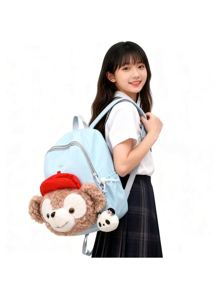 JCB CHIC حقيبة ظهر كبيرة السعة برسوم كرتونية لطيفة، حقيبة مدرسية بحزام قابل للتعديل، حقيبة مدرسية متينة، حقيبة سفر للطلاب - Image 1