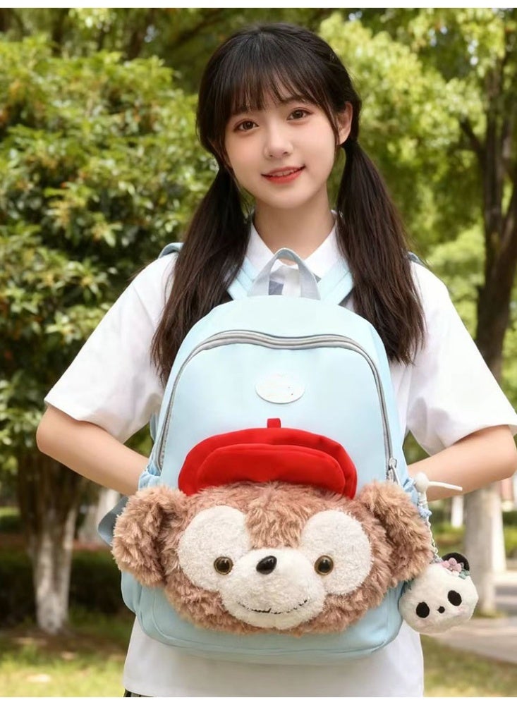 JCB CHIC حقيبة ظهر كبيرة السعة برسوم كرتونية لطيفة، حقيبة مدرسية بحزام قابل للتعديل، حقيبة مدرسية متينة، حقيبة سفر للطلاب - Image 2