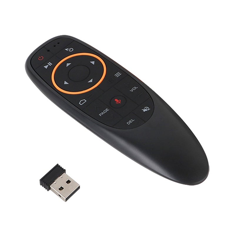 فلوينغ جهاز تحكم عن بعد لاسلكي مع جهاز استقبال بمنفذ USB للتحكم الصوتي لأجهزة أندرويد - التلفزيون الذكي/ جهاز الكمبيوتر/ اللابتوب/ نوت بوك أسود - Image 3