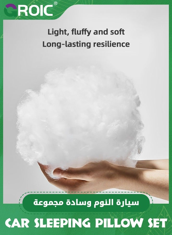 GROIC H-Shape Car Seat Pillow for Kids, Car Sleeping Head Support, Travel Neck Rest Car Pillows for Sleeping, Car Travel Pillow with Headrest for Kids and Adults (Sunflower Rabbit) - Image 3