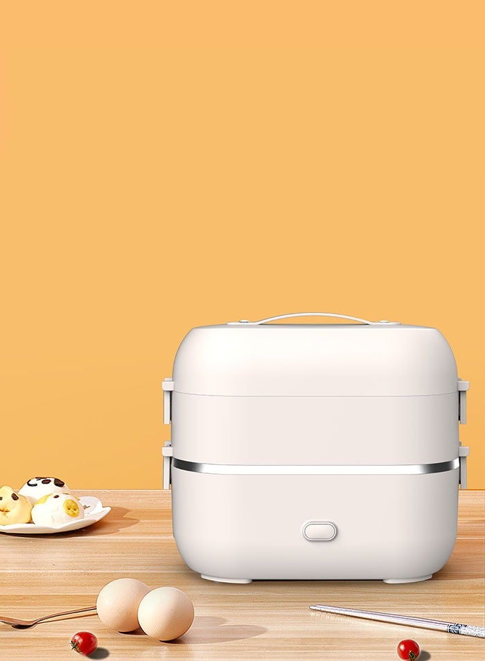 Portable Self Cooking Electric Lunch Box, Mini Rice Cooker, 2 Layers Food Insulation Lunch Box for Home Office Dormitory Travel Outdoor Kitchen  2L - Image 3