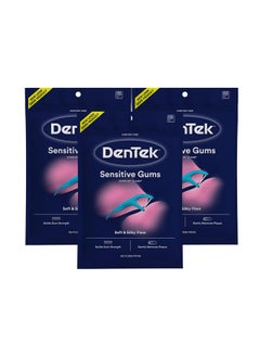 Dentek DenTek Comfort Clean Sensitive Gums Floss Picks, Soft & Silky Ribbon, 150 Count, 3 Pack  - Image 1