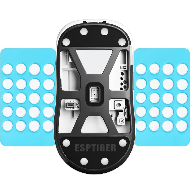 ESPTIGER ICE V2 DIY Universal Mouse Skates, 40-Piece PTFE Dots, 4 Sizes, White | Smooth Glide Feet with Curved Edges and 3M Adhesive for Custom Upgrades - Image 3