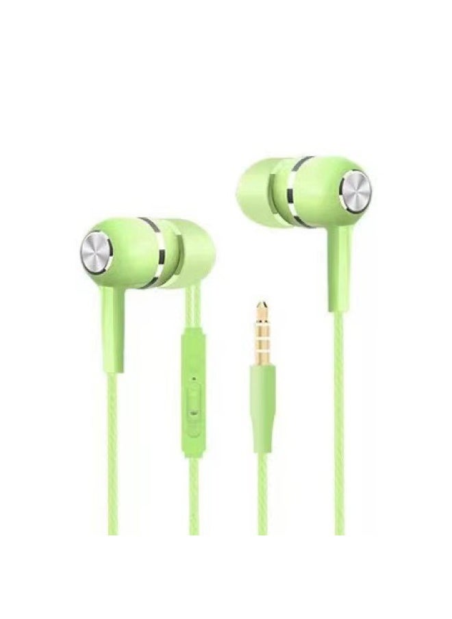 Generic The Wire-controlled Universal In-ear Gaming Headset With Microphone And Bass Is Suitable For Apple/Android/Huawei-Color:Thread Line ]  - Image 1