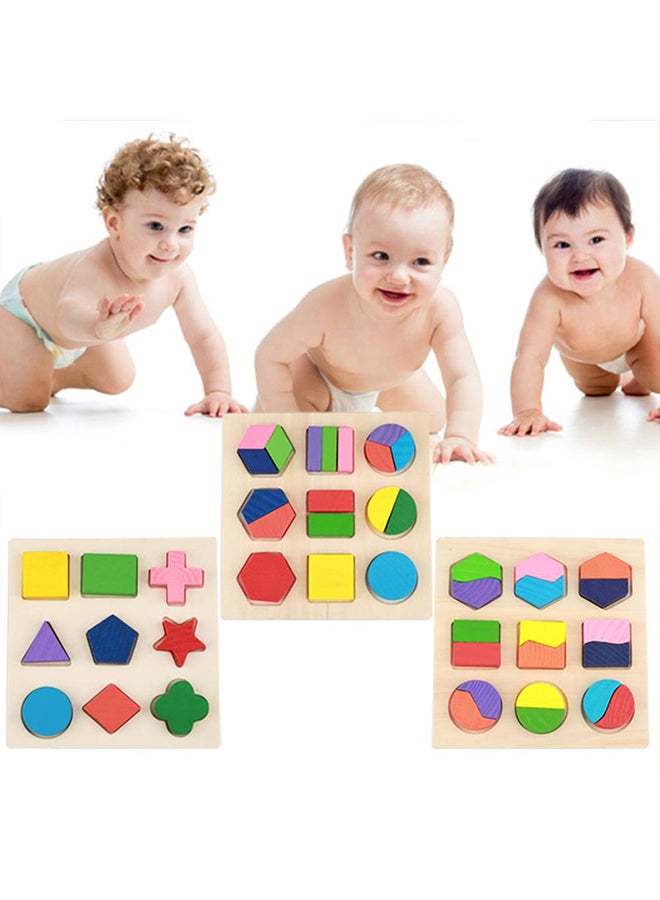 Colorful Wooden Geometry Matching Puzzle - Image 3