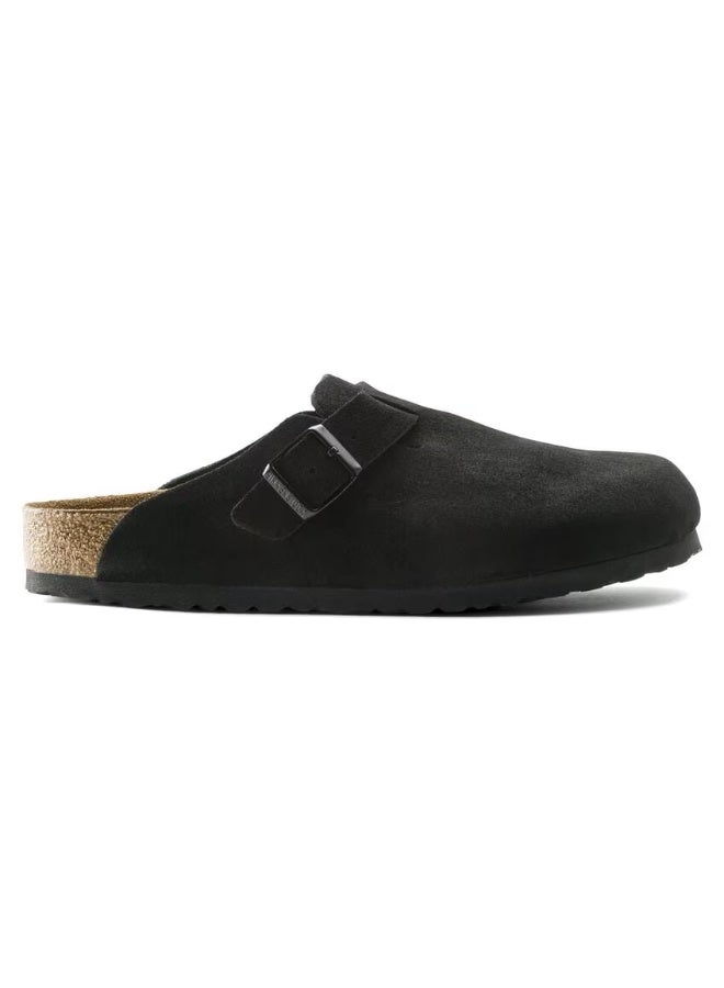 BIRKENSTOCK Boston Soft Footbed Suede Leather - Black - Image 2