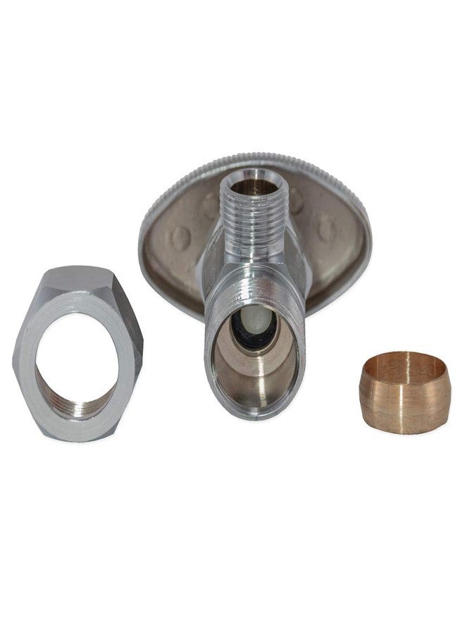 Eastman Multi-Turn Angle Stop Valve with Nut and Sleeve, 3/8 Inch OD x 5/8 Inch OD, Chrome Plate, 48290LF - Image 3