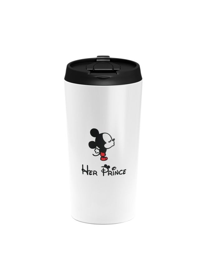 LIT Mickey Mouse Princess Printed Tumbler With Lid White/Red/Black - Image 1