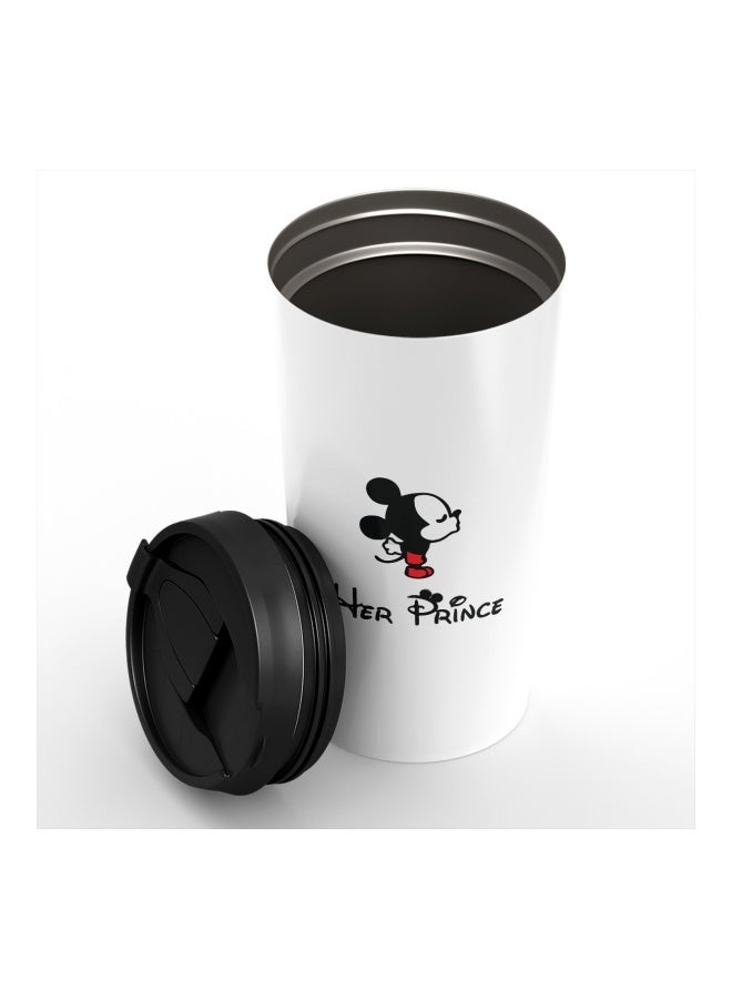 LIT Mickey Mouse Princess Printed Tumbler With Lid White/Red/Black - Image 3