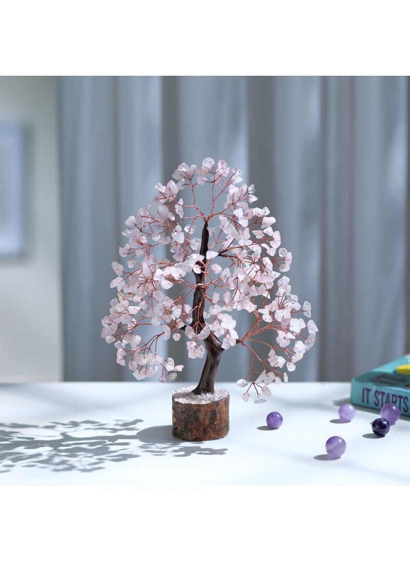 PYOR Rose Quartz  Gemstone Tree  Crystal Tree  Reiki Decor  Crystal Gifts for Women  Rose Quartz Tree  Feng Shui Tree  Gem Tree Stones  Gem Tree  Pink Room Decor  Bonsai Tree  Money Tree  Pink Tree  - Image 3